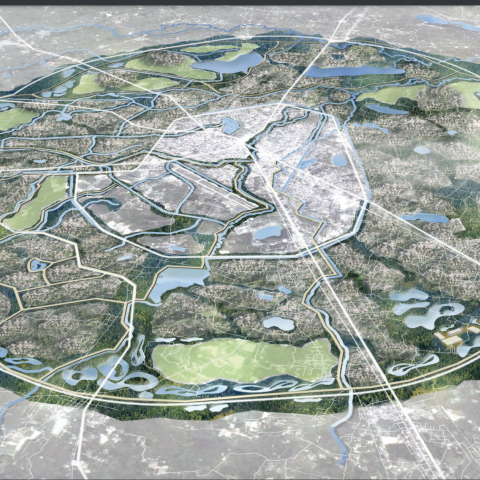 Udon Thani Green Infrastructure Plan aerial view 