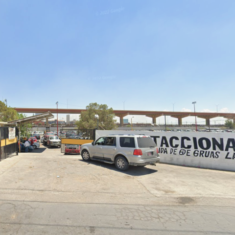 Municipal vehicle impoundment lot which will be converted in green space