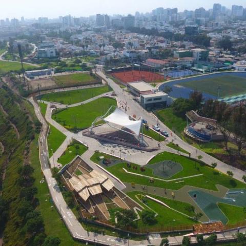 Photo of the park from above