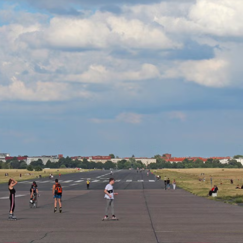 View on the airstrip at Tempelhofer Feld