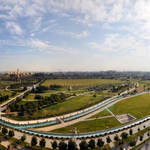 Extendsive view of the central park 