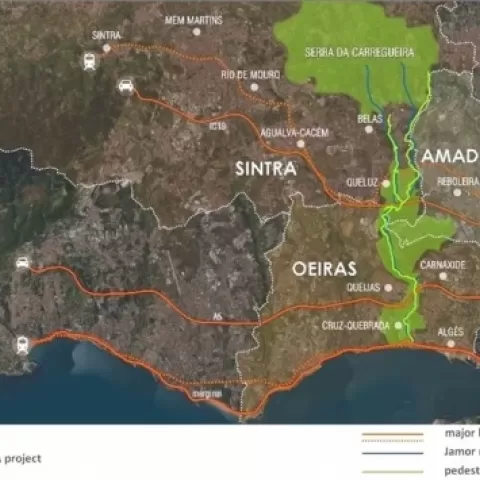 Blue Green Axis Map.