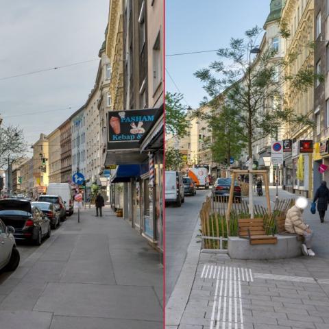 Comparison: before and after the remodelling
