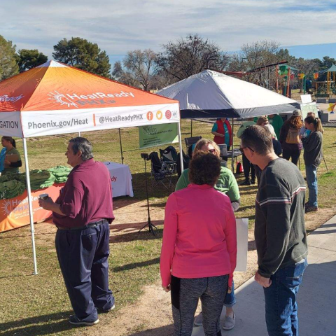 An overview of the community tree planting event in the Westwood neighborhood 