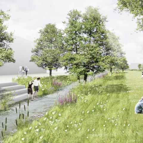 Reconstruction of Hachinger Brook (2012)