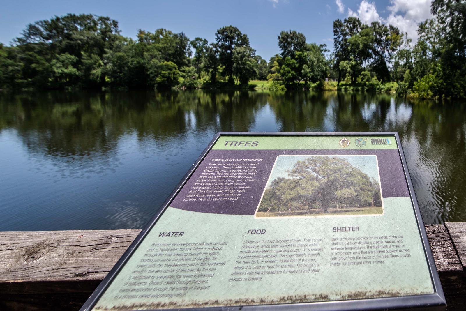 sign in Tricentennial Park about nature