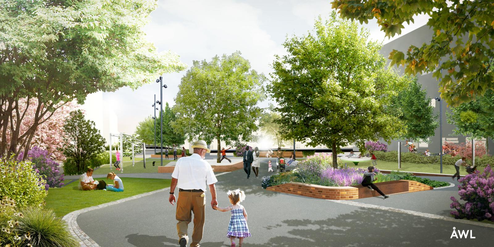 South View of Selma Lagerlöfs Park (2017)